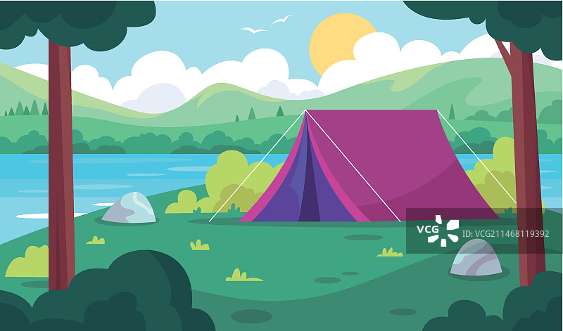 露营地景观图片素材