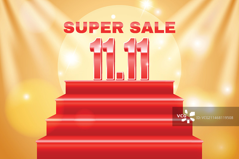 逼真版双十一概念设计图片素材