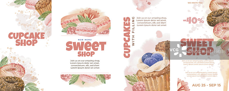 水彩甜点Instagram快拍图片素材