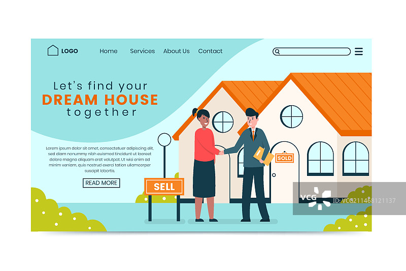 房地产着陆页图片素材