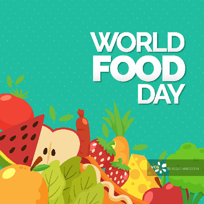 扁平风世界粮食日概念图片素材