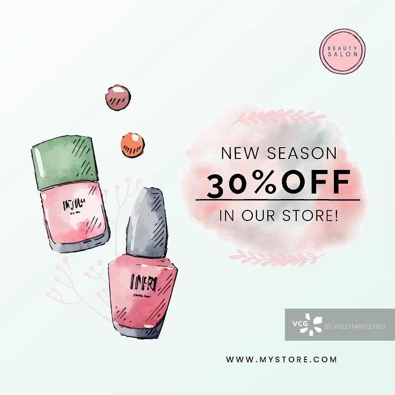 美容院宣传单模板图片素材