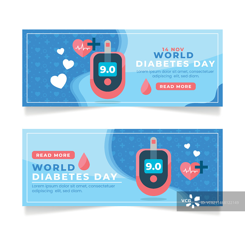 世界糖尿病日横幅模板图片素材