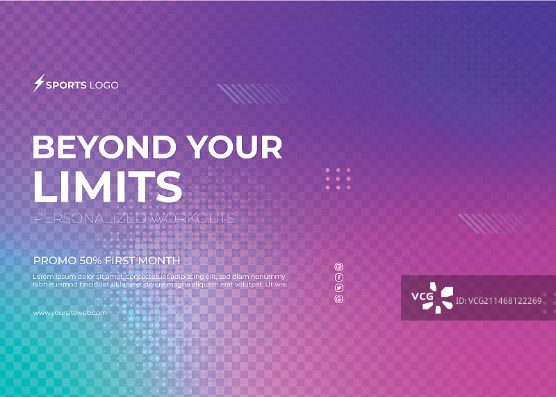 渐变运动Instagram banner图片素材