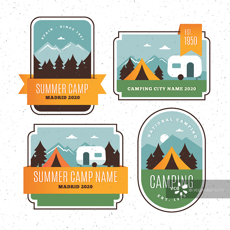 复古露营探险徽章图片素材