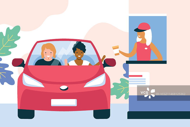 汽车餐厅窗口图片素材