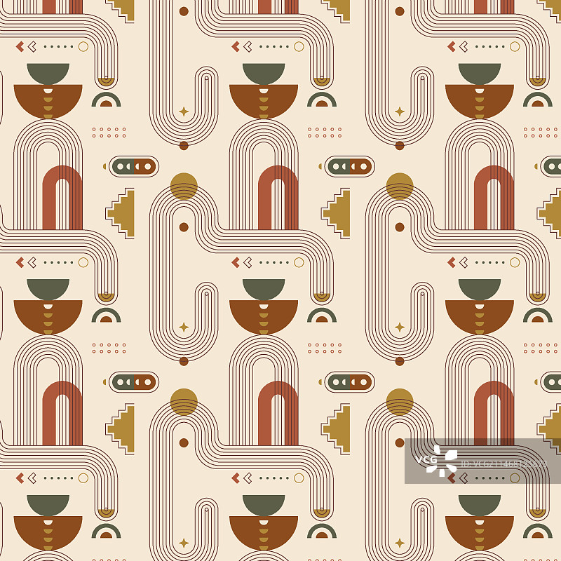 波西米亚风格几何图案设计图片素材