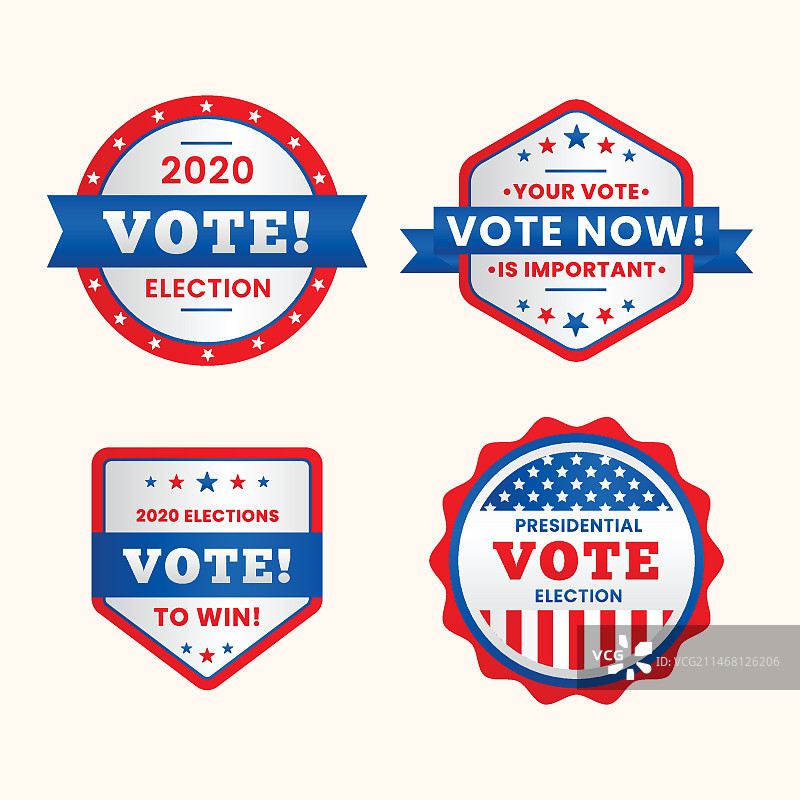 投票徽章和贴纸图片素材