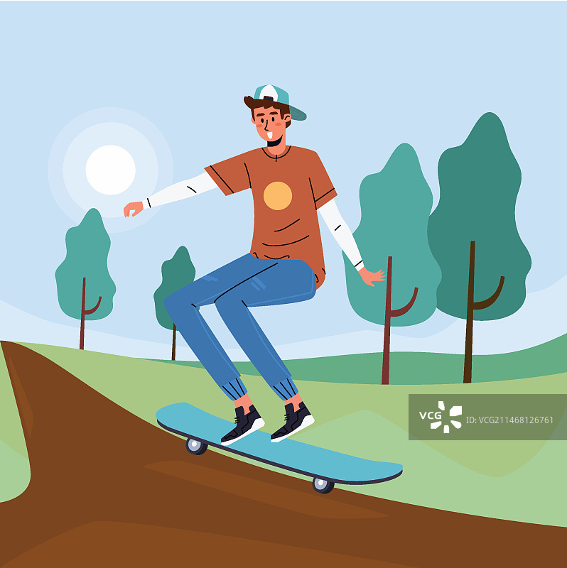 户外活动插画图片素材