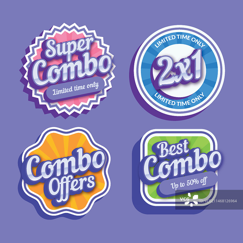 创意组合优惠标签合集图片素材