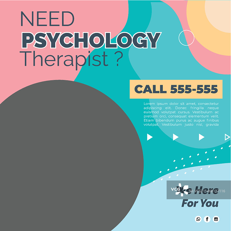心理学宣传单模板图片素材
