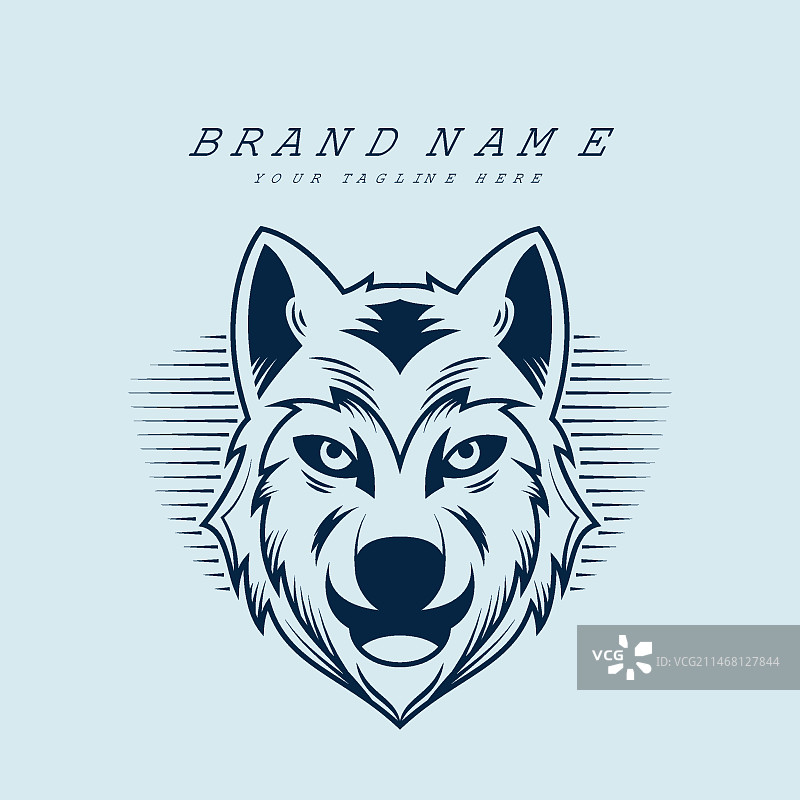 狼群品牌标志模板图片素材