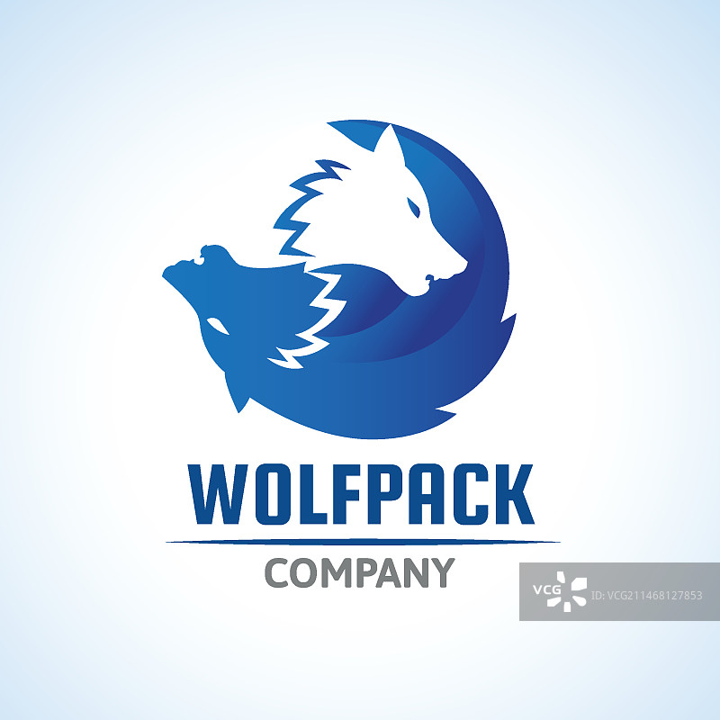 狼群品牌标志模板图片素材