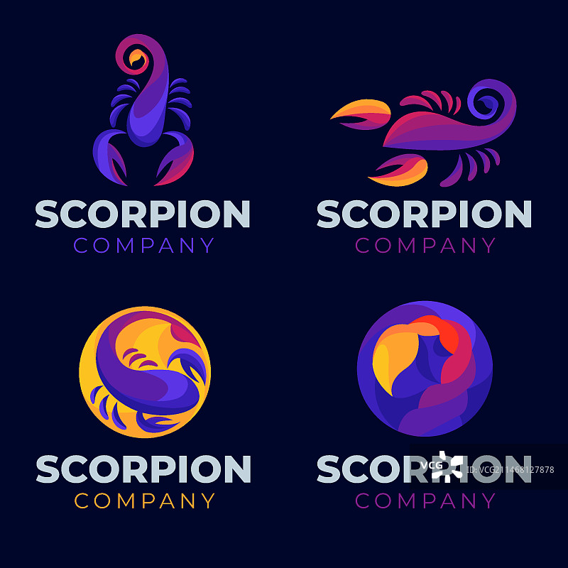 蝎子品牌标志模板图片素材
