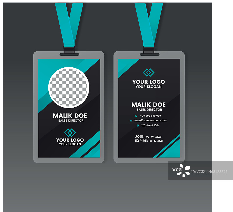 身份证正反面模板图片素材