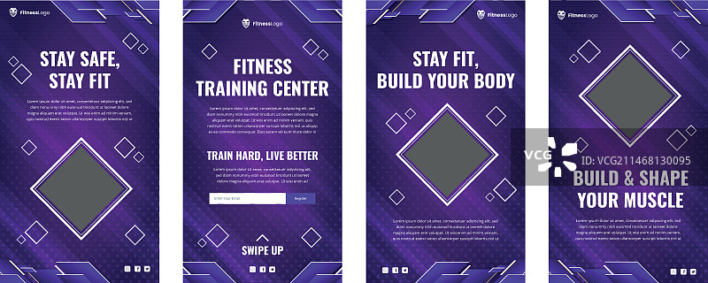 渐变健身Instagram快拍图片素材