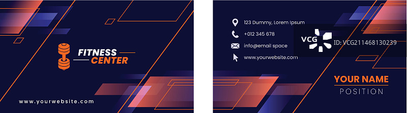 渐变健身名片图片素材