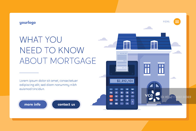 抵押着陆页模板图片素材