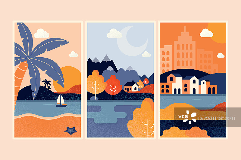 不同的风景素材包图片素材