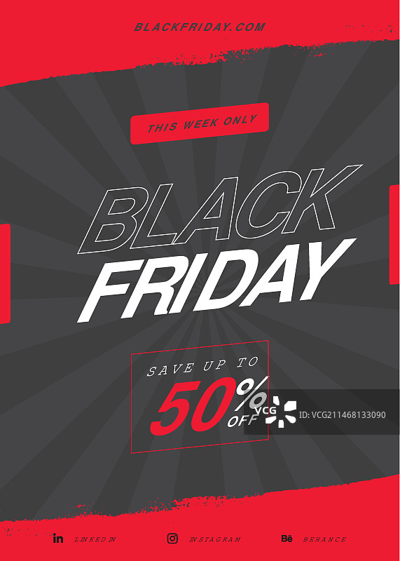 黑色星期五宣传单图片素材