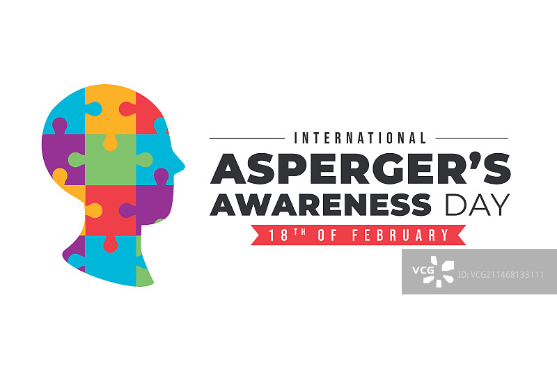 扁平风国际阿斯伯格综合征日背景图片素材