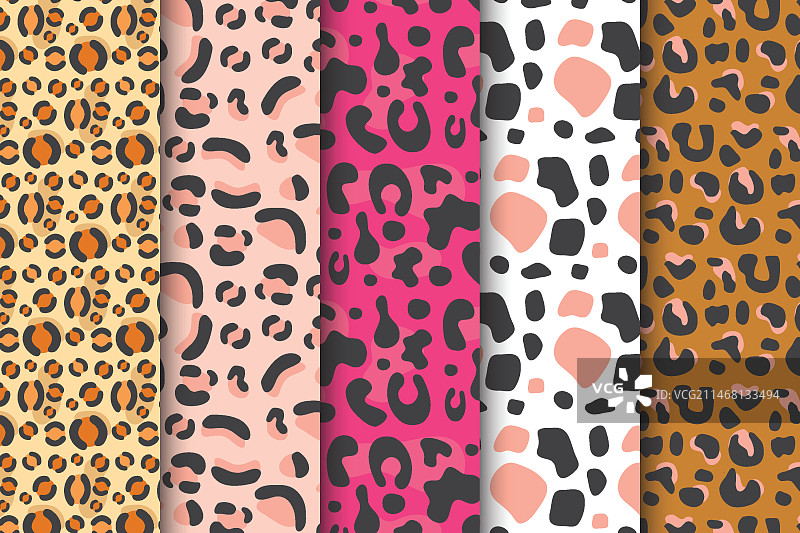 现代动物印花图案集图片素材