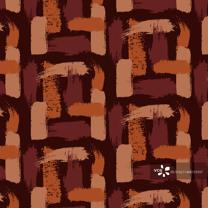 棕色调笔触无缝图案图片素材