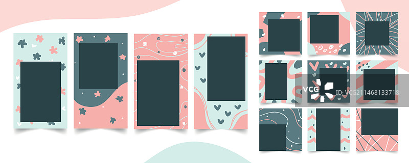 创意Instagram故事和帖子合集图片素材