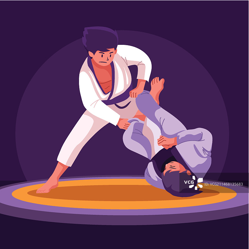 格斗姿势的柔术图片素材