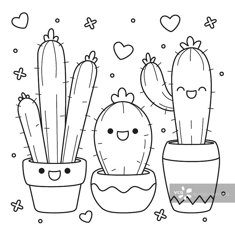 手绘可爱风涂色绘本插画图片素材