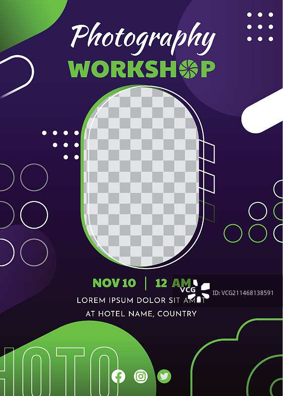 渐变摄影模板设计图片素材