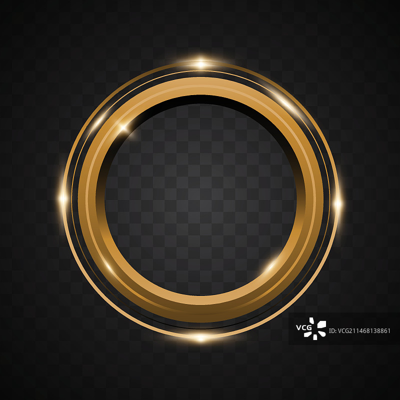 逼真金色相框图片素材