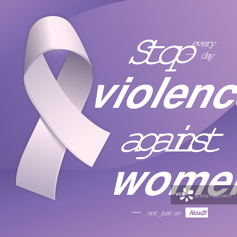 消除对妇女的暴力行为意识丝带图片素材