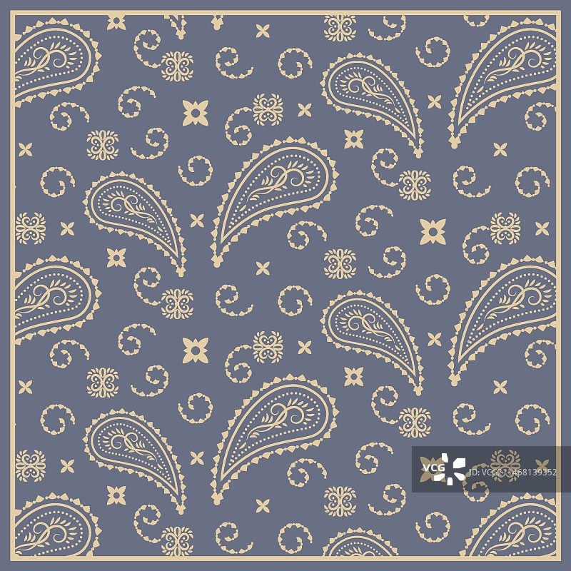 佩斯利头巾风格图案图片素材