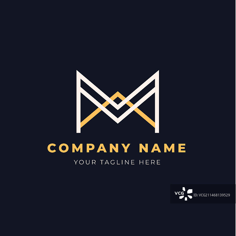 扁平风格MM标志模板图片素材