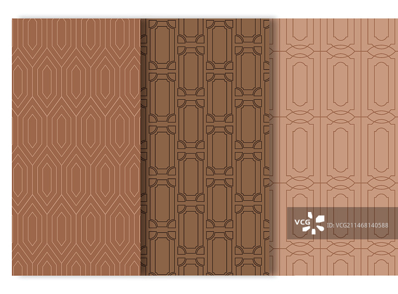 棕色艺术装饰无缝图案图片素材