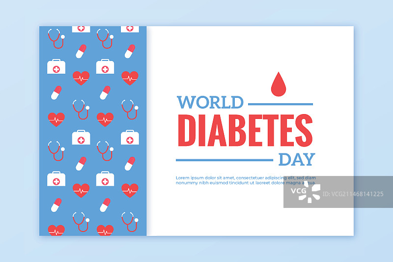 世界糖尿病日横幅模板图片素材