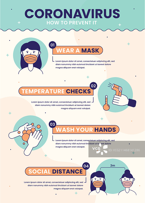 冠状病毒预防海报模板图片素材