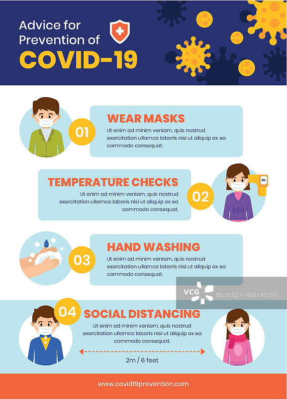 冠状病毒预防海报模板图片素材