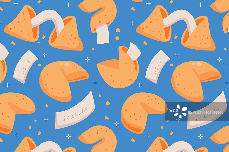 手绘幸运饼干图案图片素材