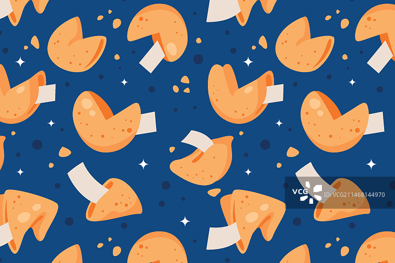 手绘幸运饼干图案图片素材