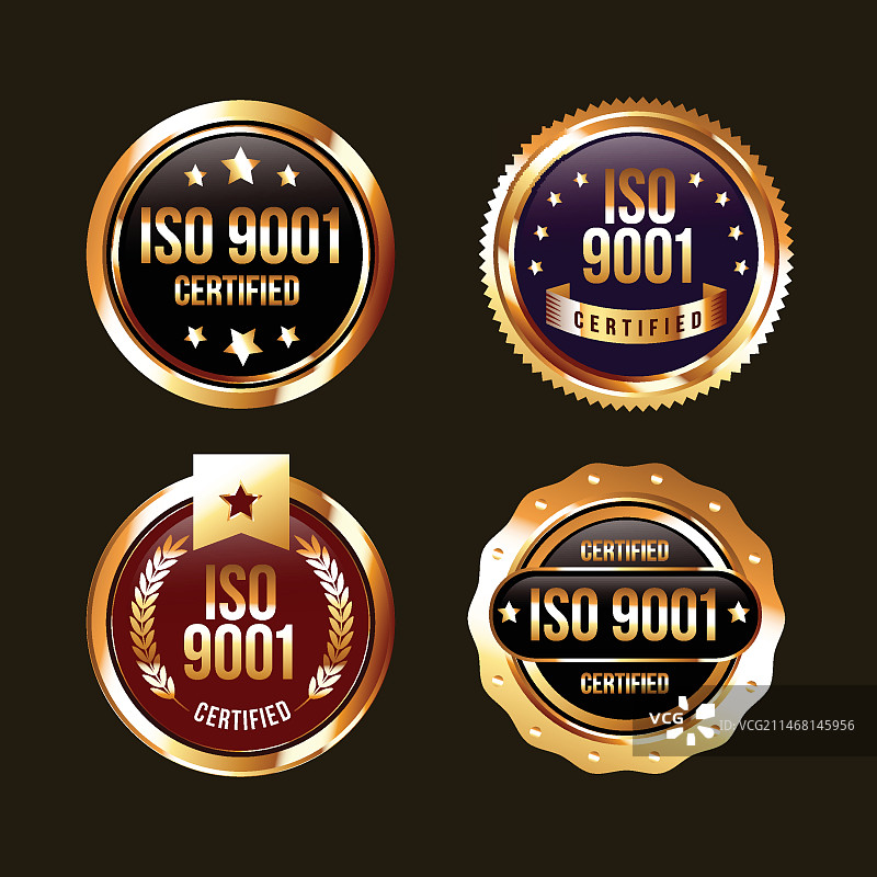 ISO认证徽章合集图片素材