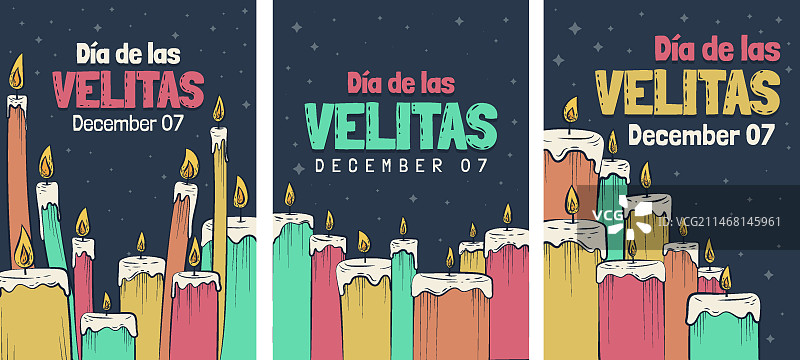 扁平风格光明节贺卡合集图片素材