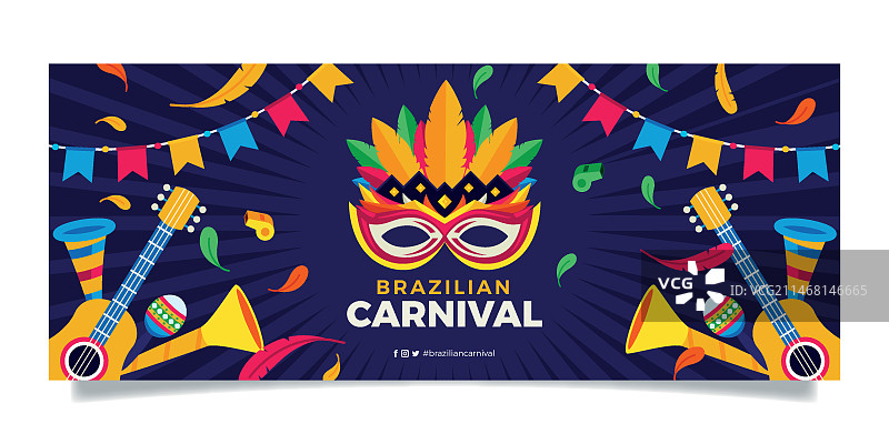巴西狂欢节横幅图片素材
