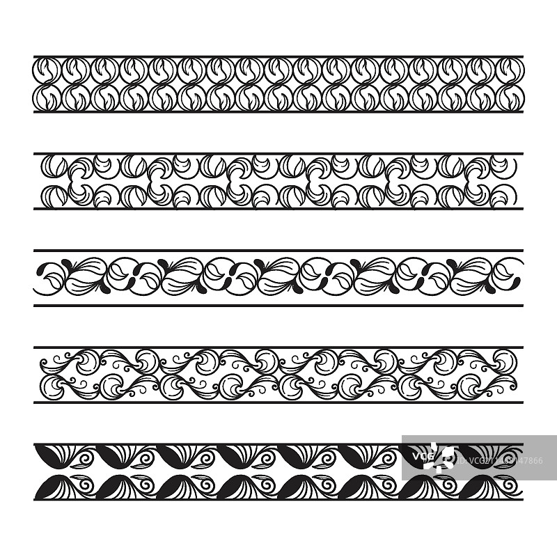 手绘扁平风希腊边框图片素材