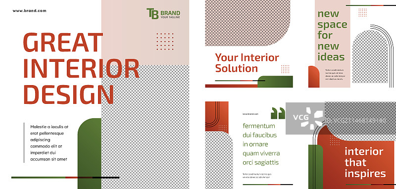 室内设计Instagram渐变风帖子图片素材