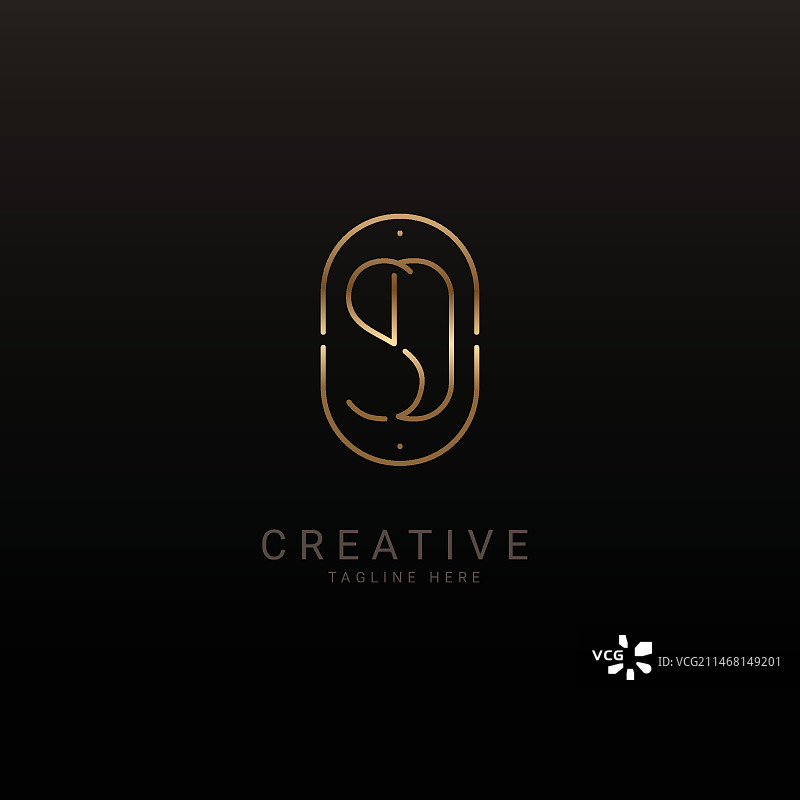 渐变SD或DS标志模板图片素材