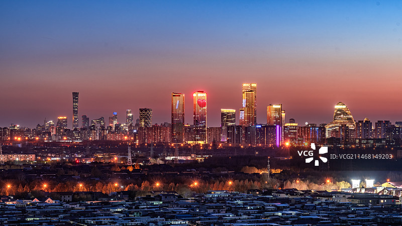 朝阳区天际线图片素材