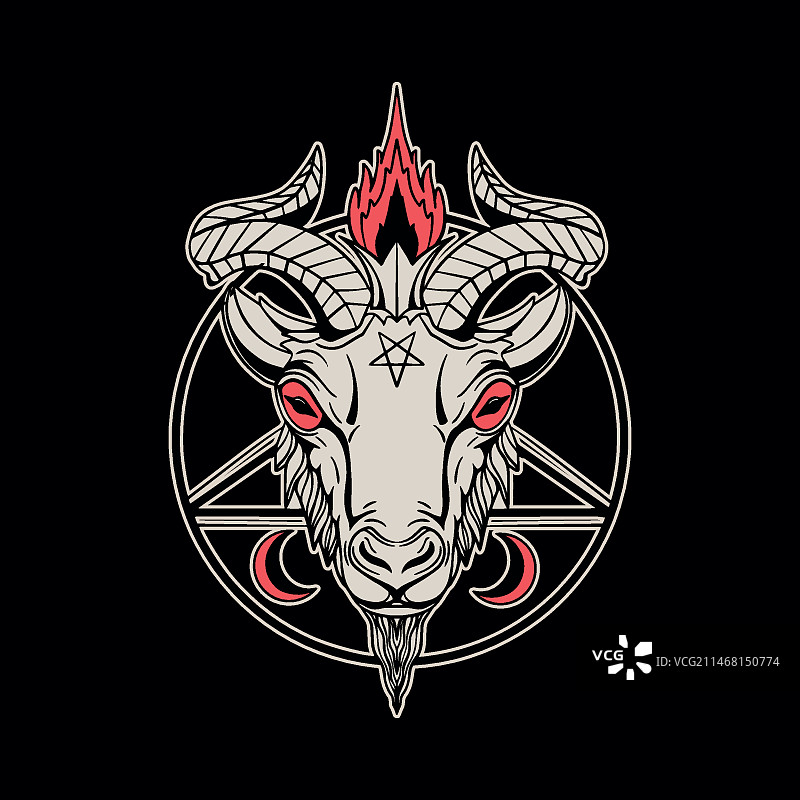 手绘巴风特插画图片素材