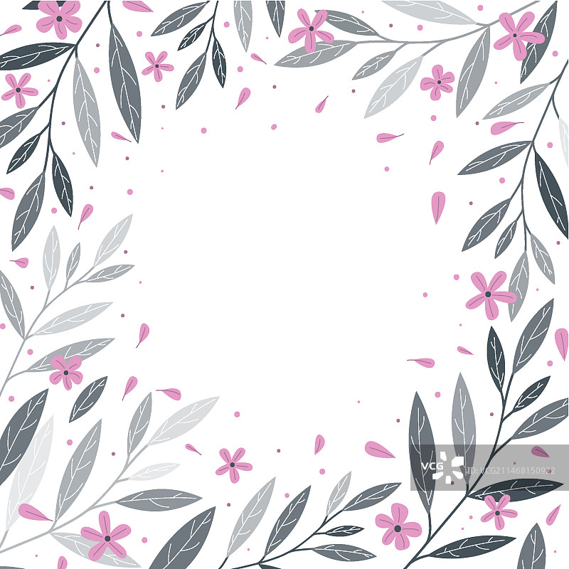 花卉边框设计模板图片素材